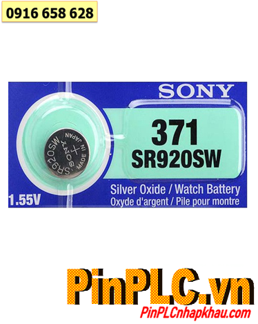 Sony SR920SW _Pin 371; Pin đồng hồ 1.55v Silver Oxide Sony SR920SW _Pin 371